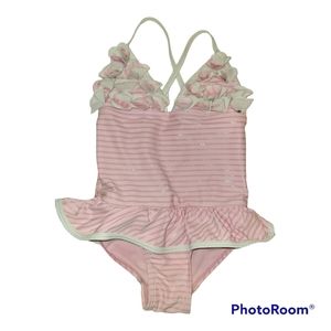 Flotimini little girls metallic foil floral swimwear size 5